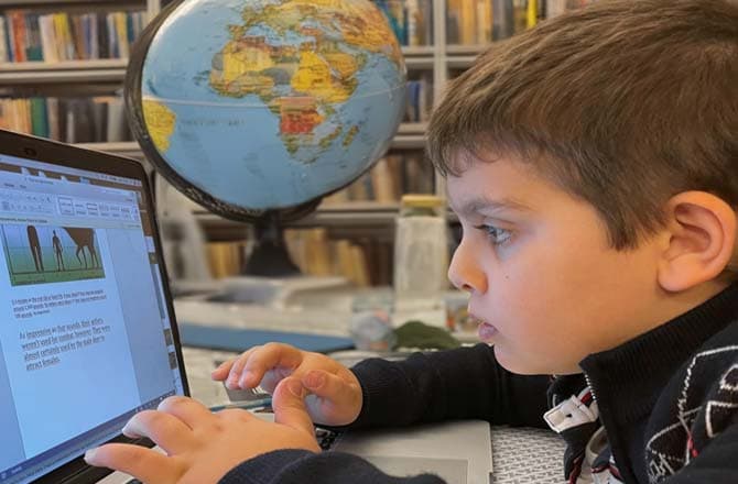 iBOS lower primary students learning online